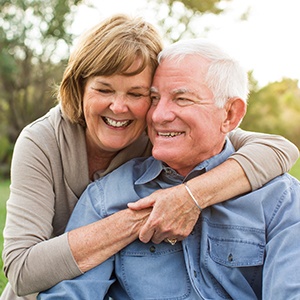 Smiling senior couple