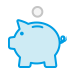 Animated icon of piggy bank