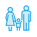 Animated family of three icon