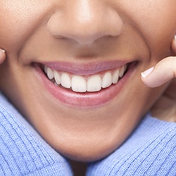 Closeup of healthy teeth and gums