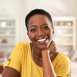 Woman with beautiful teeth smiling