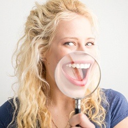 Woman smiling showing her dental implants in Homer Glen