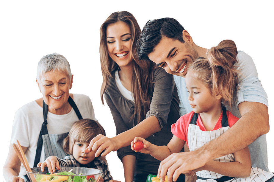 Smiling family