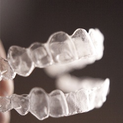 A pair of clear aligners