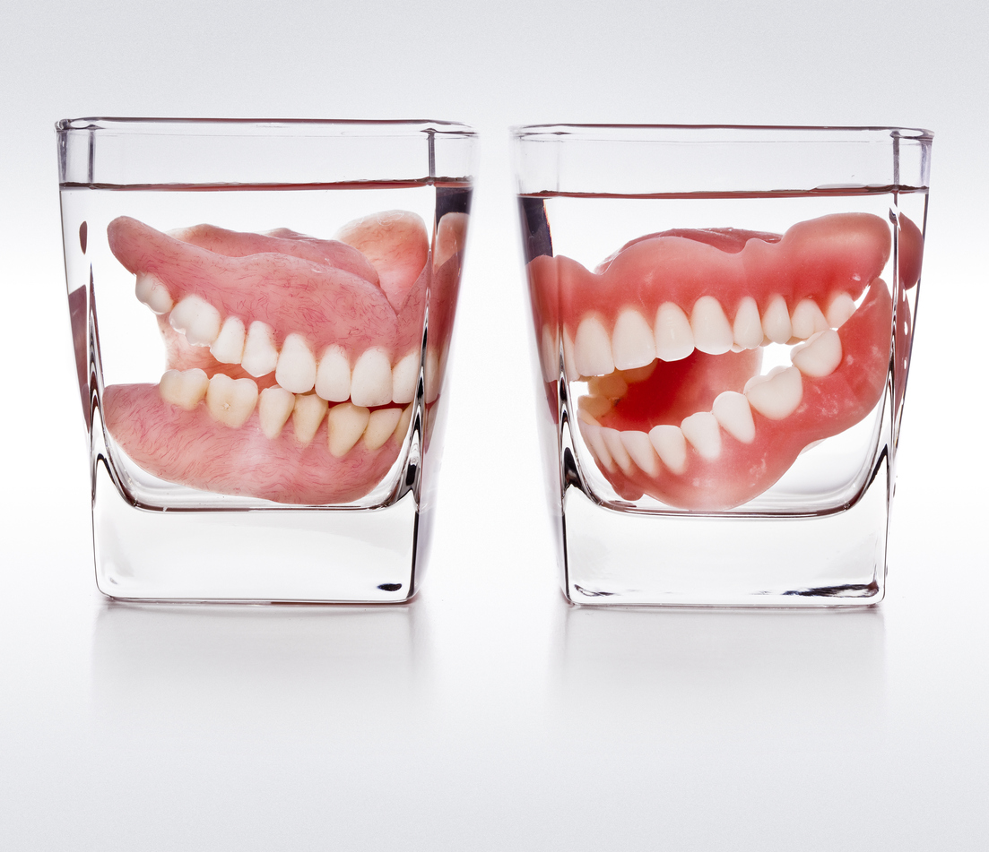 dentures in a glass of water DeAngelo DDS Homer Glen IL